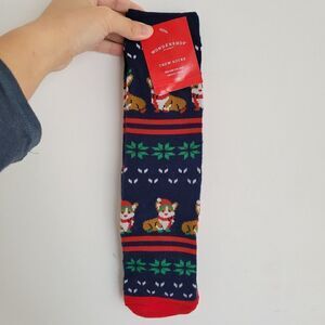 NEW Wondershop Christmas Holiday Puppy Dog Long Crew Socks One Size Fits All